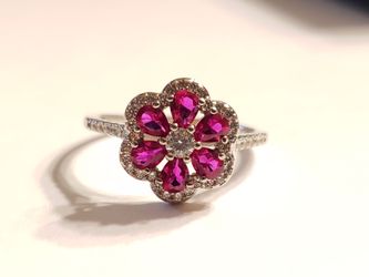 Sterling Silver Ruby Ring