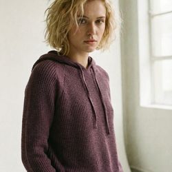 Mavi Women's Deep Maroon Knit Pullover Hooded Sweater - Size S 