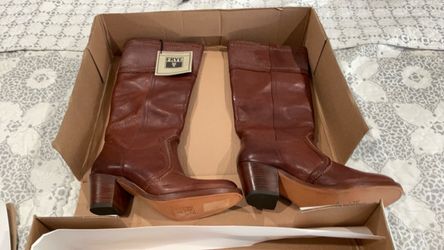 Frye Leather Mid-Calf Heeled Boots
