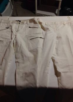 2 white Size 6 Pants