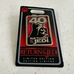 Limited Edition Disney Pin - Darth Vader Star Wars Return Of The Jedi 40th Anniversary