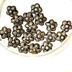 Lot Of 9x6mm German Silver Beads