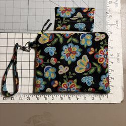 Double Zipper Tote Bag-9” X 7” - Fully Lined 