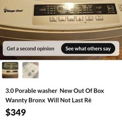 3.O Washer New Never Used  