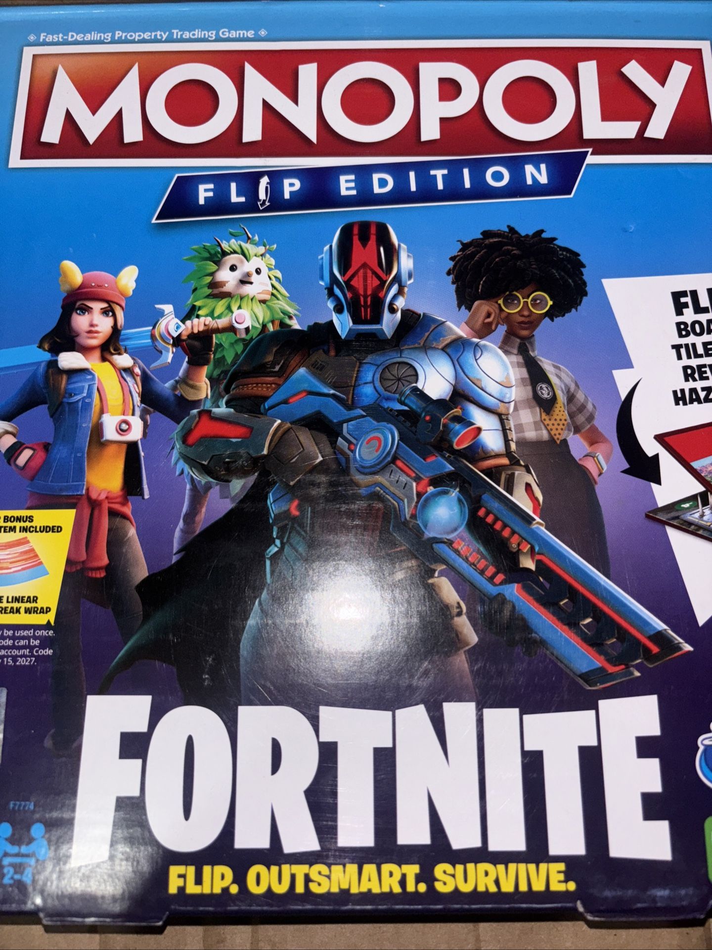 Monopoly Fortnite Flip Edition Board Game for Teens and Family Ages 13 and Up