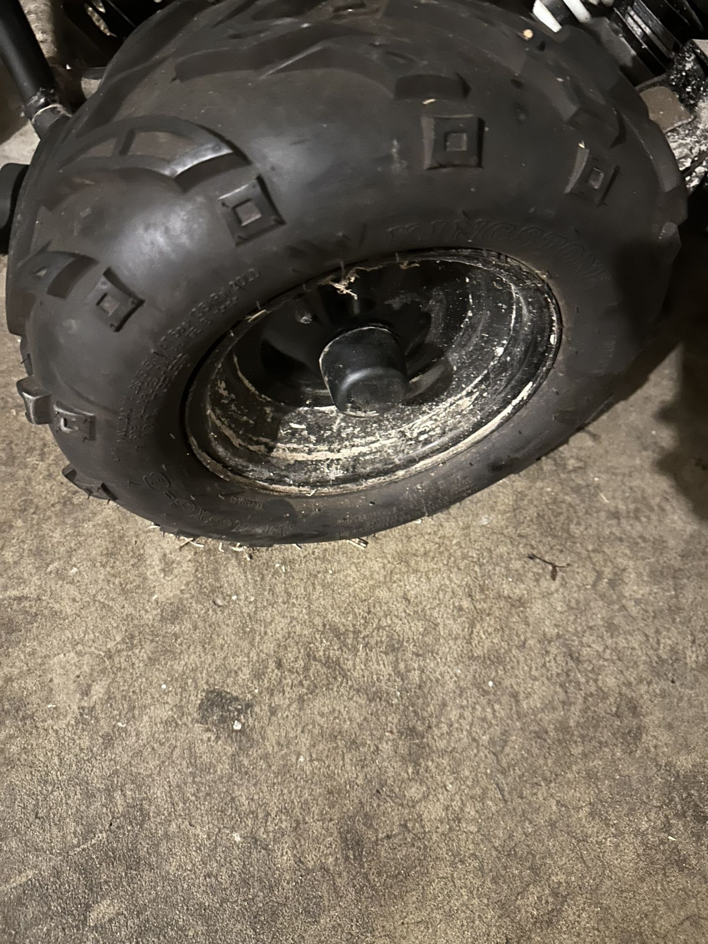 Coleman Kt196 196cc Gas Powered Go Kart Black frame with a two passenger red bench seat