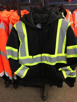 Black Reflective Safety Hoodie