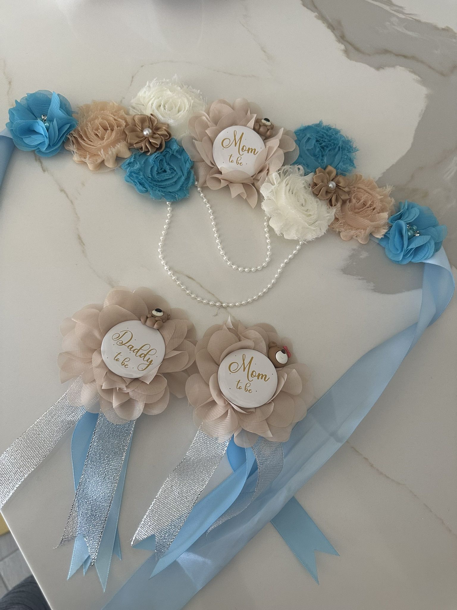 Baby Shower Maternity Sash Set