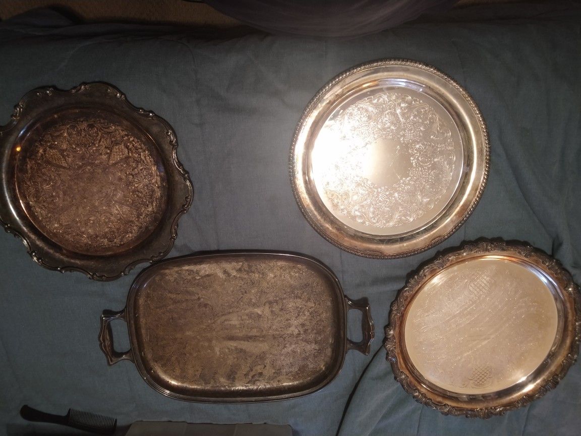 Vintage Silver Plated Trays