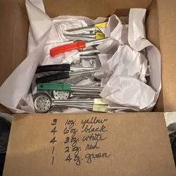 Lot of 13 Used Stainless Perforated Portion Spoons Spoodles 1-6 oz