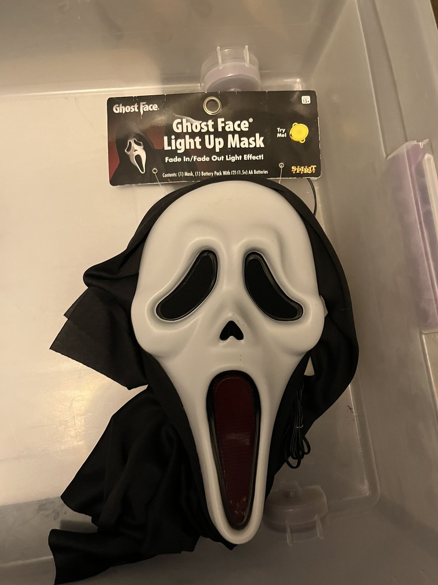 LED Mouth Light up Ghostface Mask