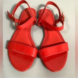 Tory Burch Designer Leather Red Laurel Red Sandals Strappy 5