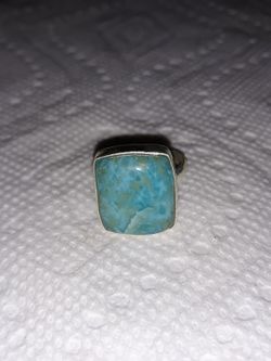 Beautiful Square Larimar ring