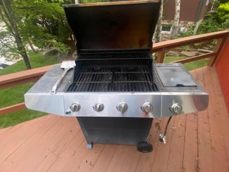 Master Forge Silver 4 Burner Grill with Side Burner