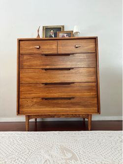 Mid century wood dresser