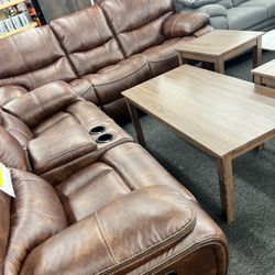 Leather Luxury Reclining Couch And Loveseat!