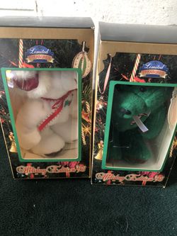 Two Brand New Limited Treasures Holiday Edition 1998 Teddy Bears $8 EACH