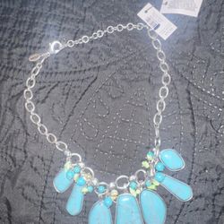 Chico’s Centerstage Vintage Turquoise Multi Necklace reg. $75.50