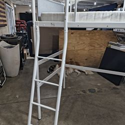 IKEA VITVAL Loft bed frame/ white metal