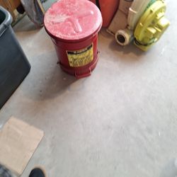 Vintage Oil Trash Can