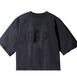 Yeezy Gap Engineered by Balenciaga Cropped Dove No Seam Tee 'Washed Black'