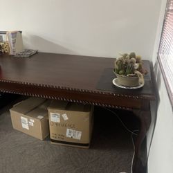 Antique Wood Dinner Table 