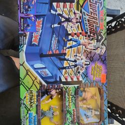 WCW Toy Biz SuperBrawl 2000 Ring Figures Goldberg Sting Bret Hart Referee Sealed