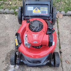 Craftsman high wheel push mower with bag barely used