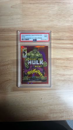 2024 Marvel Masterpieces Hulk Red Prism /292 PSA 9 #32V