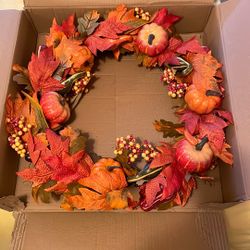 FALL PUMPKINGS WREATH 