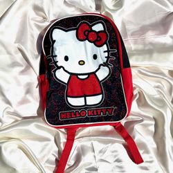 Black red Hello kitty school backpack