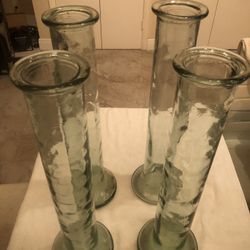 4 TALL VASES , TALL FLOWER VASES !!!