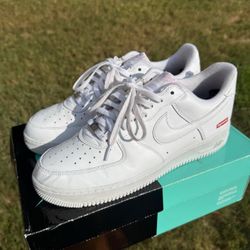 Nike Air Force 1 Supreme White Sz11
