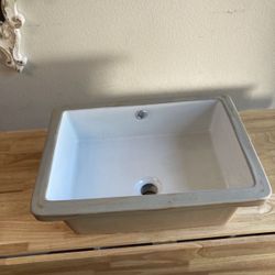 On Sale New-20 in. x 14 in. Rectangular Undermount Porcelain Ceramic Bathroom Sink in White