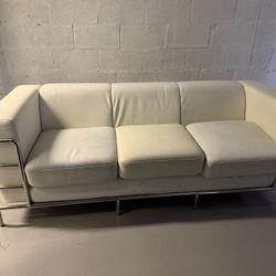 Sofa Leather White 