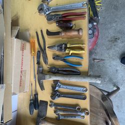 Assortment of Tools and Hammers