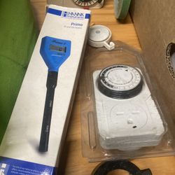PH gauge new and used Timers apx 100 plant hangers