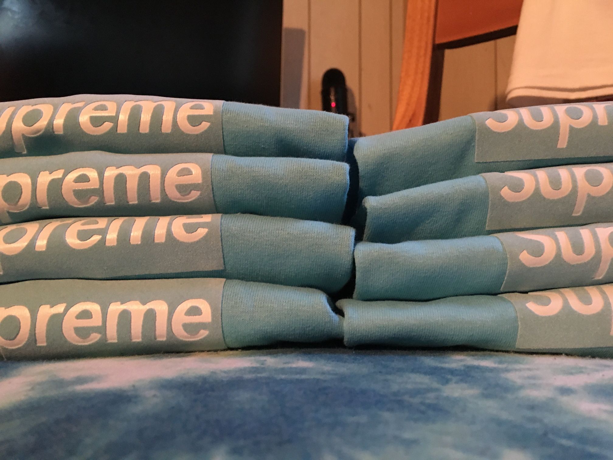 Blue Supreme Box Logo Tee (Full- Size Run)