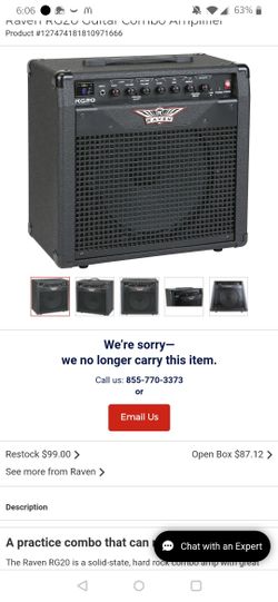 Raven 20 watt guitar amp (for parts) weird feedback coming from speaker