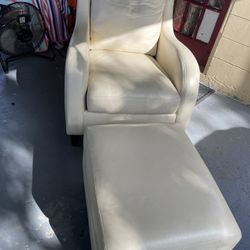 Leather Chair And Ottoman 