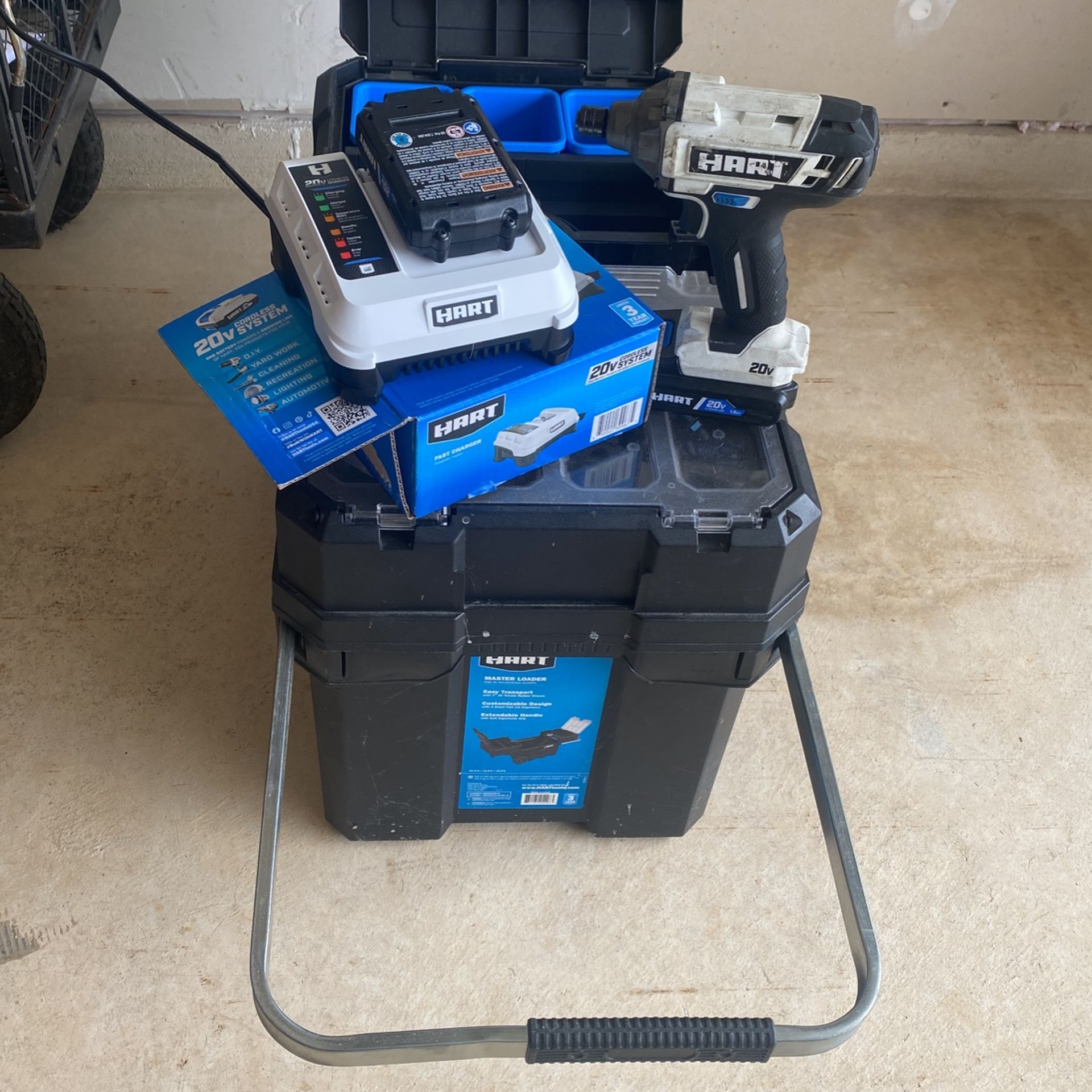 Hart Tool Box Drill Impact 2 Battery And Charger for Sale in San