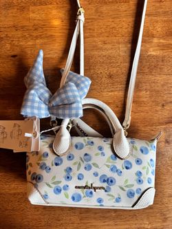 New - Nanette Lepore Bluberry Blooms bag with bow