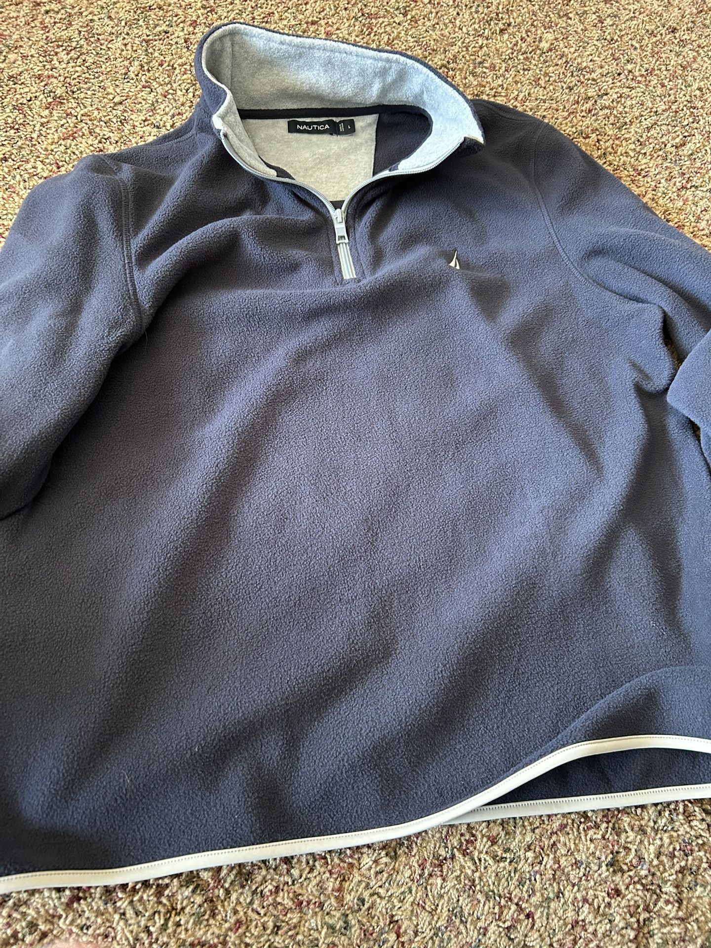 Nautica 1/4 Zip Pullover Fleece Sweeter Large