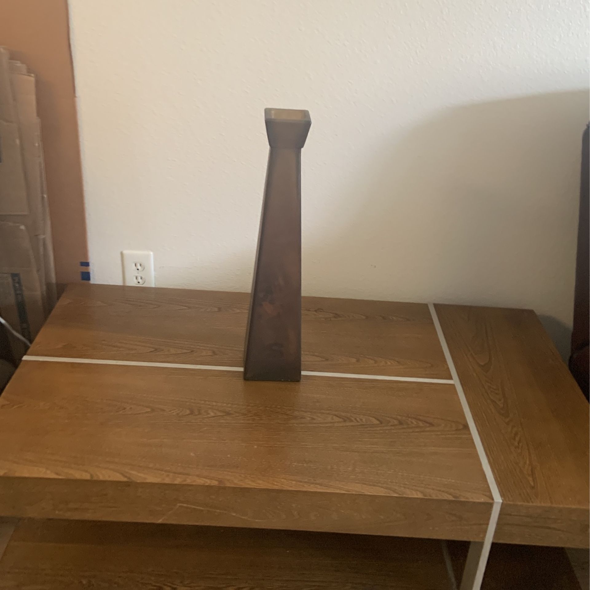 Frosted Tall Glass Brown Vase