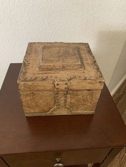 Wood box storage decoration