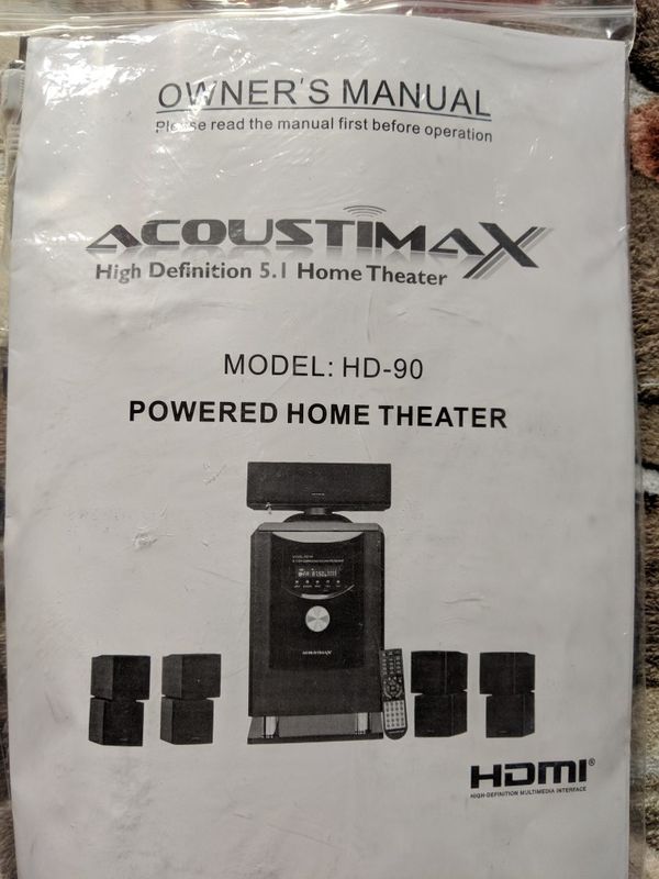 Acoustimax Hd 90 Home Theater For Sale In Anaheim Ca Offerup