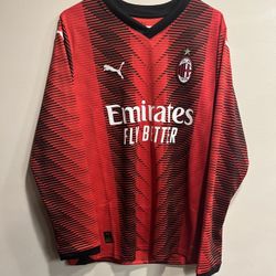 New Puma AC Milan 23/24 Home Long Sleeve Jersey 771141-01 Men’s Size (L) $110 