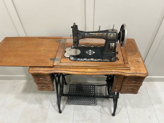 Antique White Brand Sewing Machine