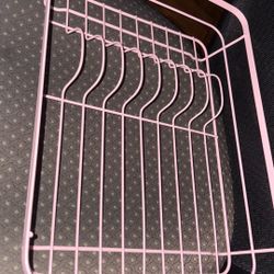 Pink Sink Dish Rack $3