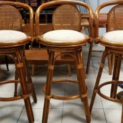 1960s Mid-Century Vintage Hollywood Regency Bar Stools 